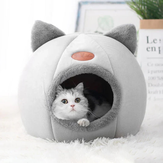 Snuggly Haven Cat Retreat | Premium Warm Cat Ear Tent Cave for Ultimate Feline Comfort